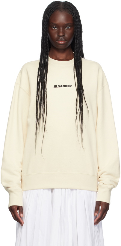 Photo: Jil Sander Off-White Printed Logo Sweatshirt