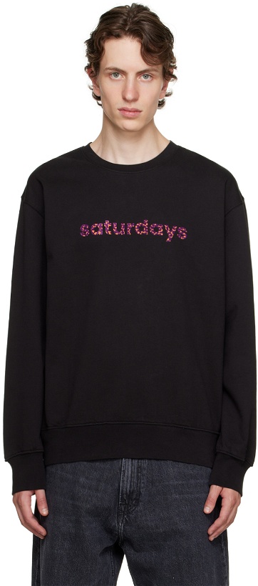 Photo: Saturdays NYC Black Bowery Cheetah Sweatshirt