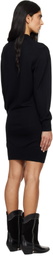 Isabel Marant Black Bathilde Essential Fluid Knit Minidress