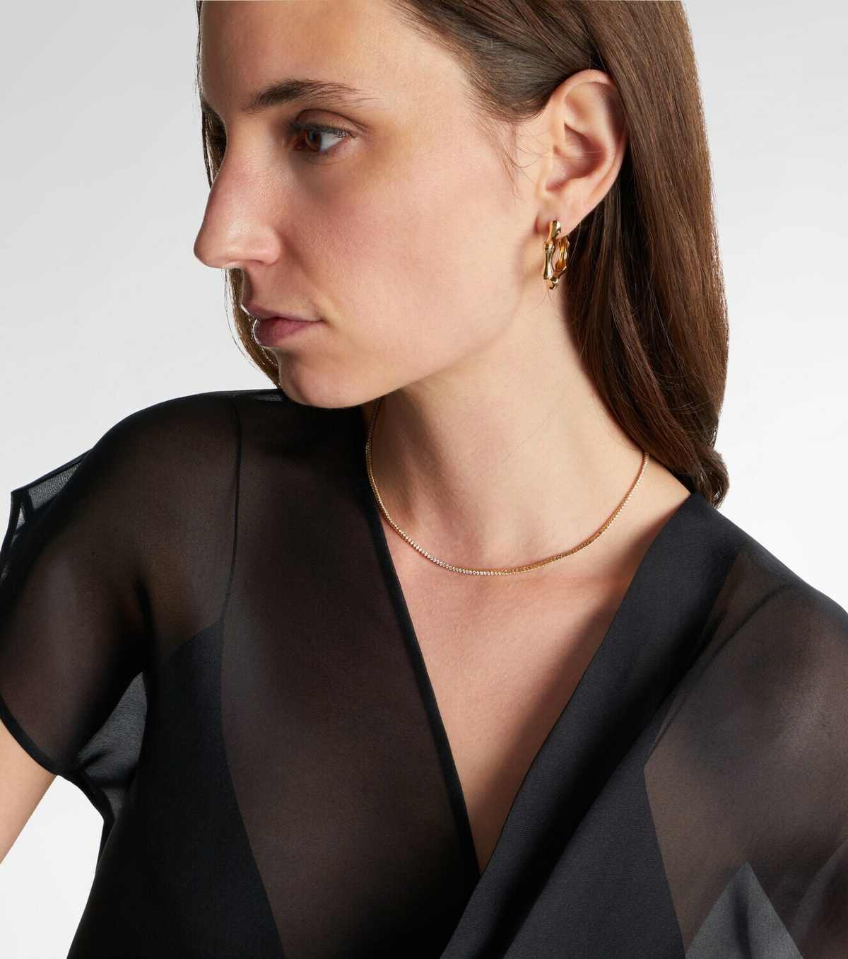 Stone and Strand 14kt gold (585/1000) earrings with diamonds