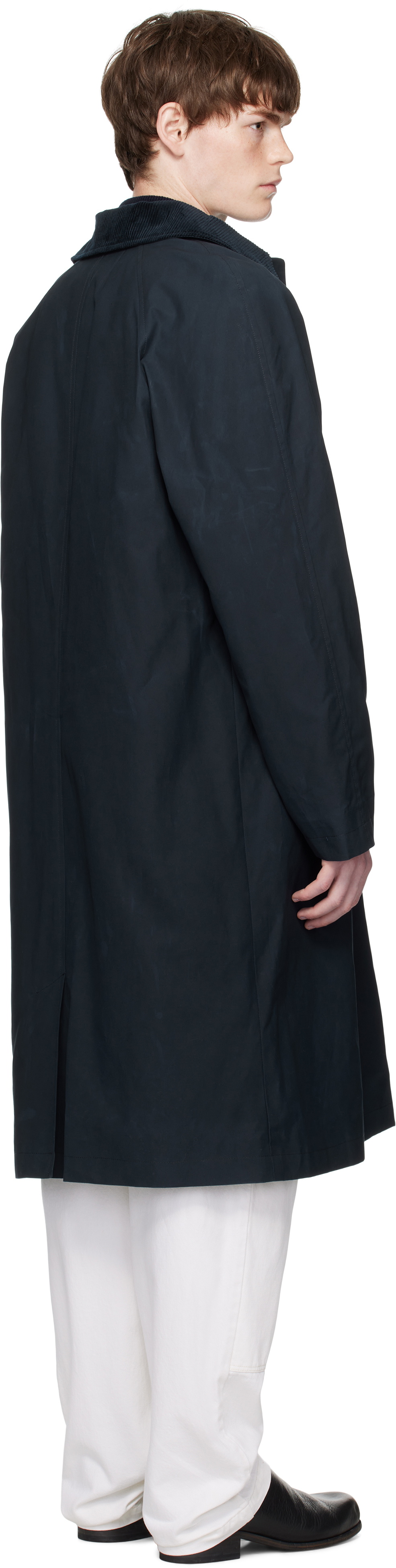 A.P.C. Navy Gaspard Mac Raincoat