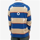 Pop Trading Company Men's Striped Rugby Shirt in Off White