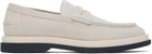 Hugo Off-White Suede Loafers