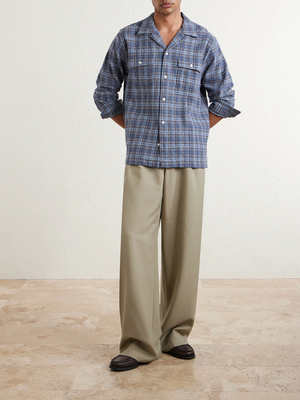 3sixteen - Checked Cotton-Flannel Shirt - Blue