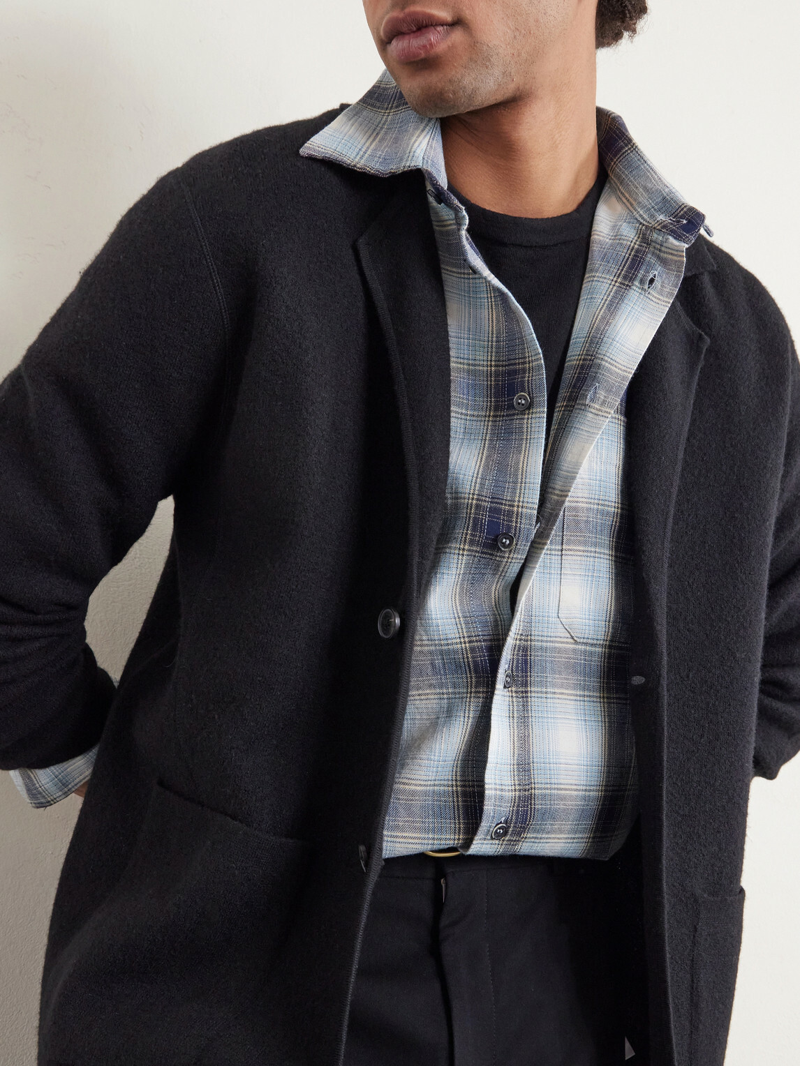 Barena - Checked Cotton-Flannel Shirt - Blue