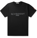 Givenchy - Embellished Logo-Print Cotton-Jersey T-Shirt - Black