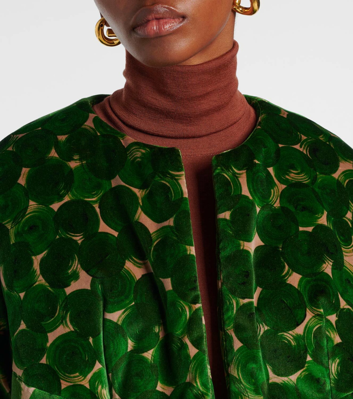 Dries Van Noten Printed velvet bomber jacket Dries Van Noten