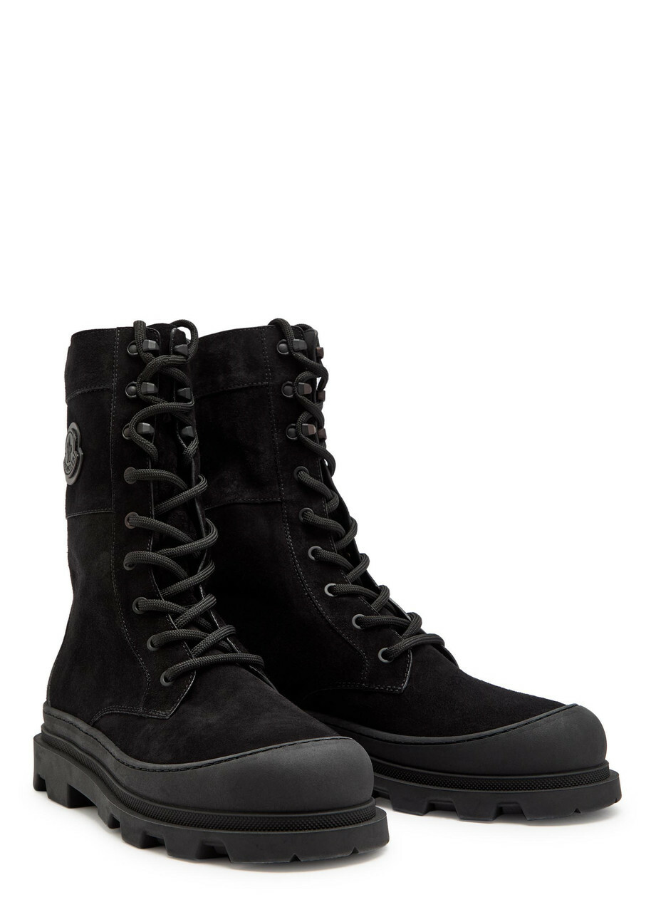 Moncler Vera High Suede Mid-calf Boots Black