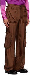 Edward Cuming Brown Cargo Pocket Trousers
