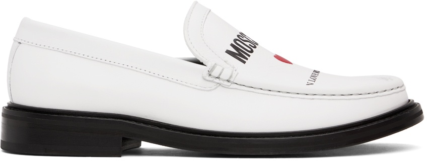 Photo: Moschino White College Loafers