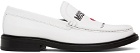 Moschino White College Loafers