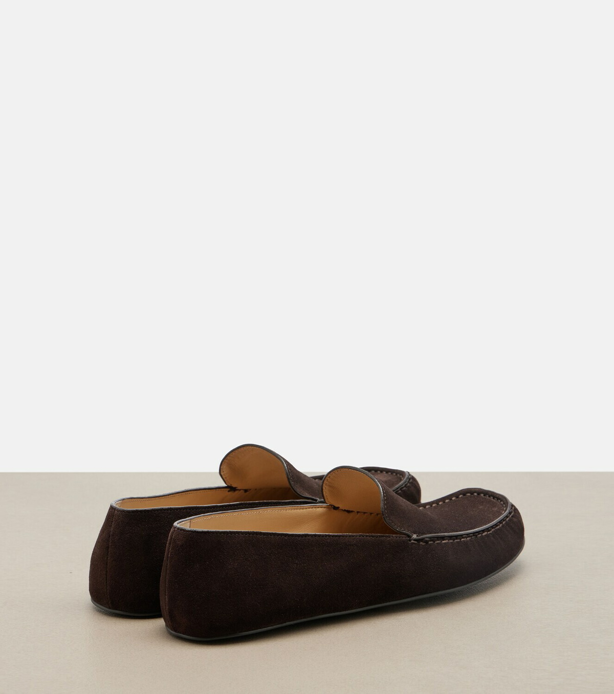 The Row Leo suede loafers