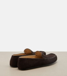 The Row Leo suede loafers