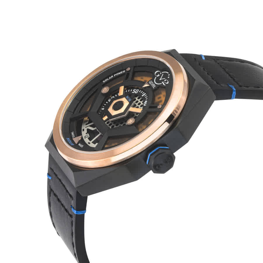 GV2 by Gevril Stella Solare Orange Dial Mens Watch 43802