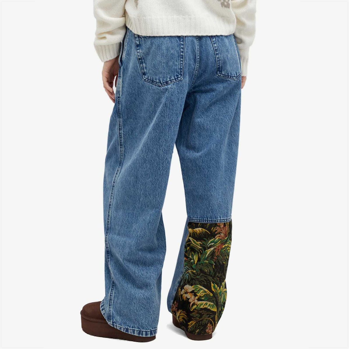 Palm Angels Women's Jungle Baggy 5 Pockets in Blue/Green