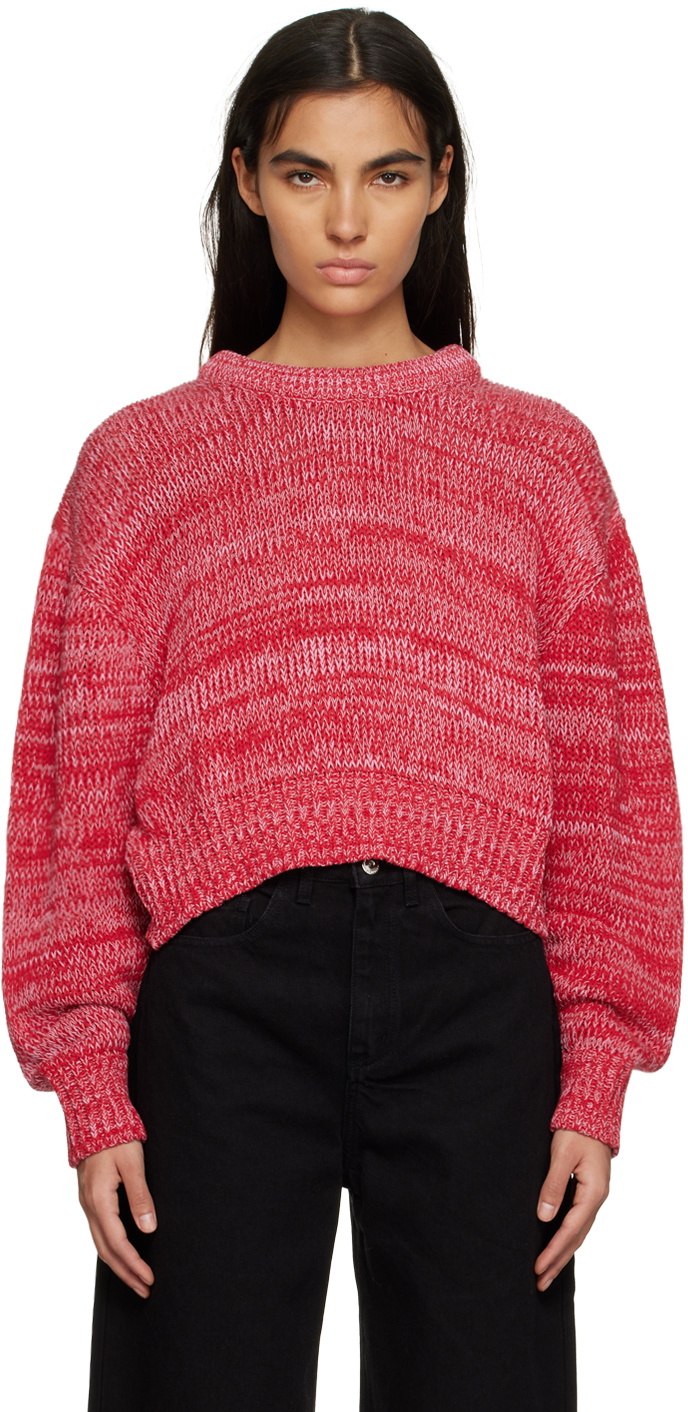 Marques Almeida Red Cropped Sweater