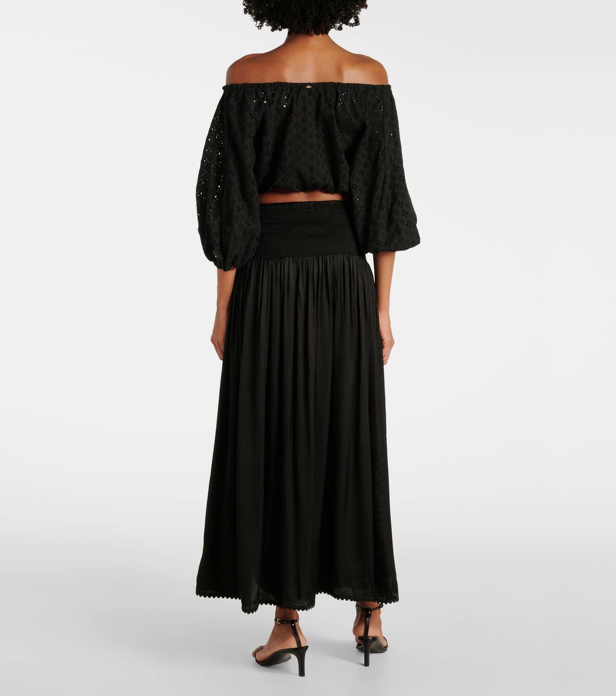 Poupette St Barth Carla satin maxi skirt Poupette St Barth