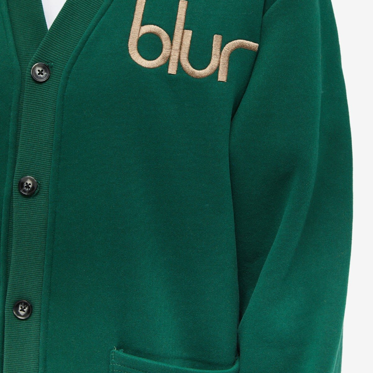 Pleasures Men's Blur Cardigan in Green PLEASURES