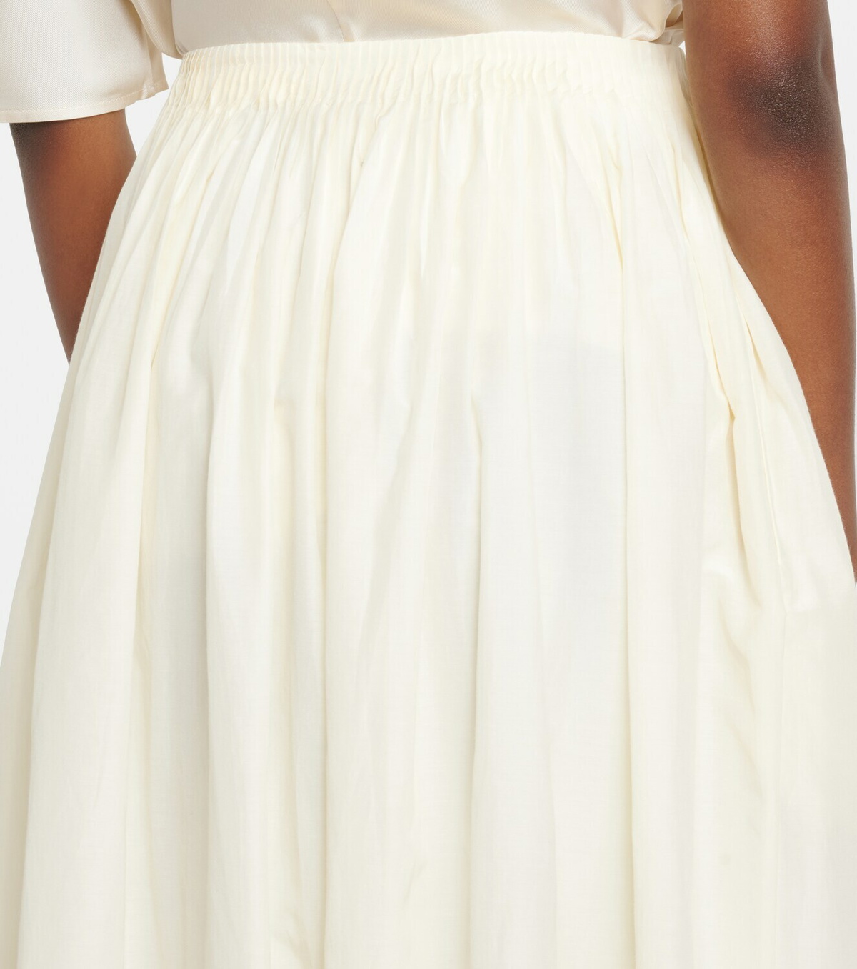 Loulou de Saison Naya gathered cotton and silk maxi skirt