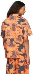 Vyner Articles Orange & Black Hawaii Short Sleeve Shirt