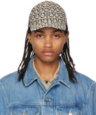 Ferragamo Gray & Beige Gancini Cap