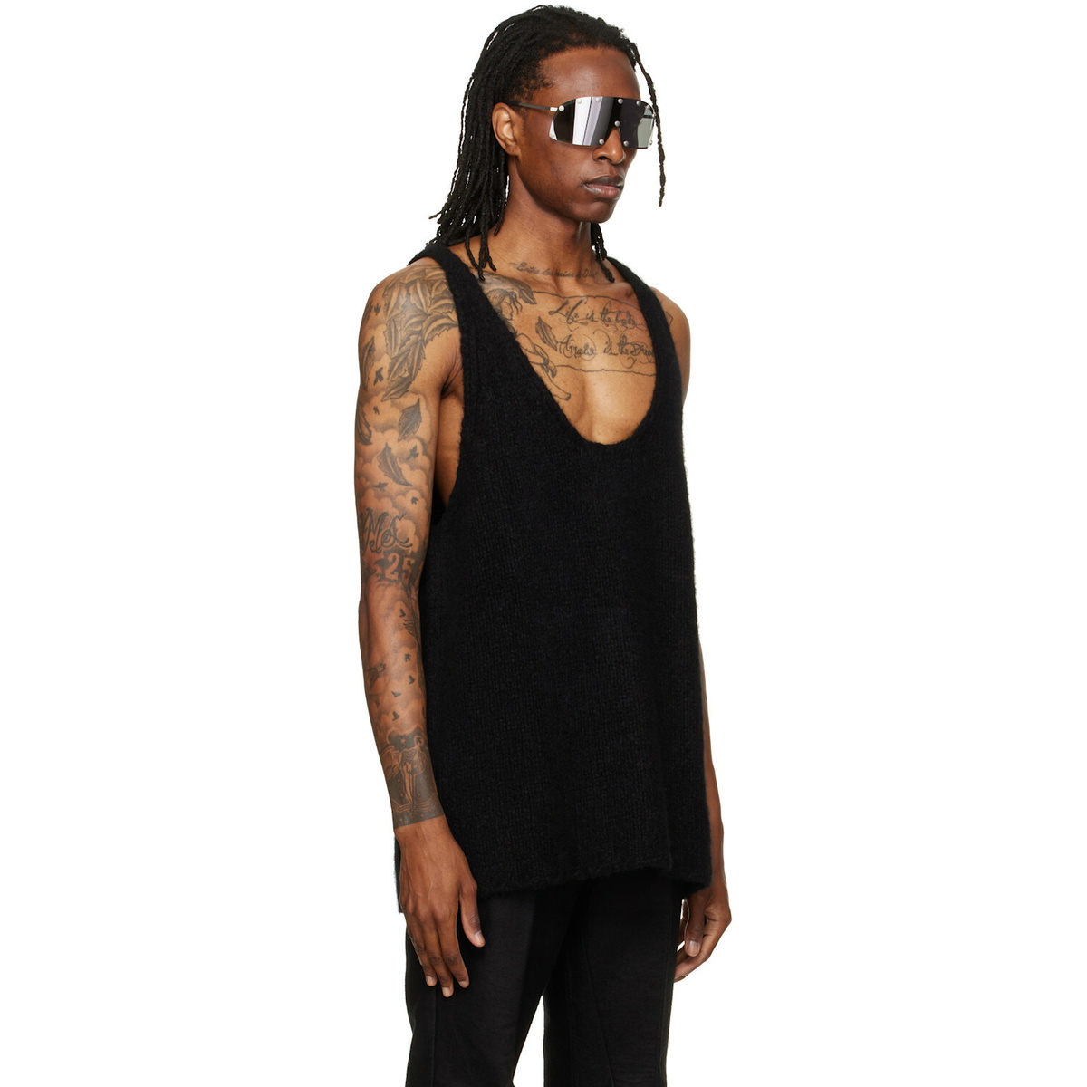 Rick Owens Black Tower Pony Tank Top