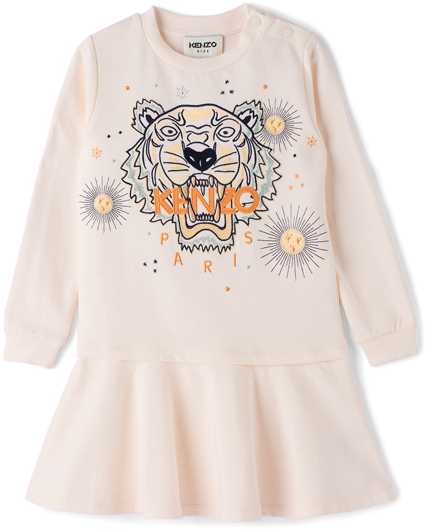 Kenzo Kids Pink Tiger Dress