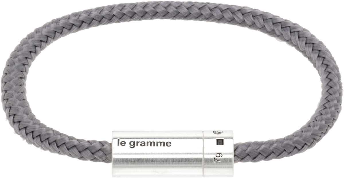 Le Gramme Gray 'le 7g' Nato Cable Bracelet