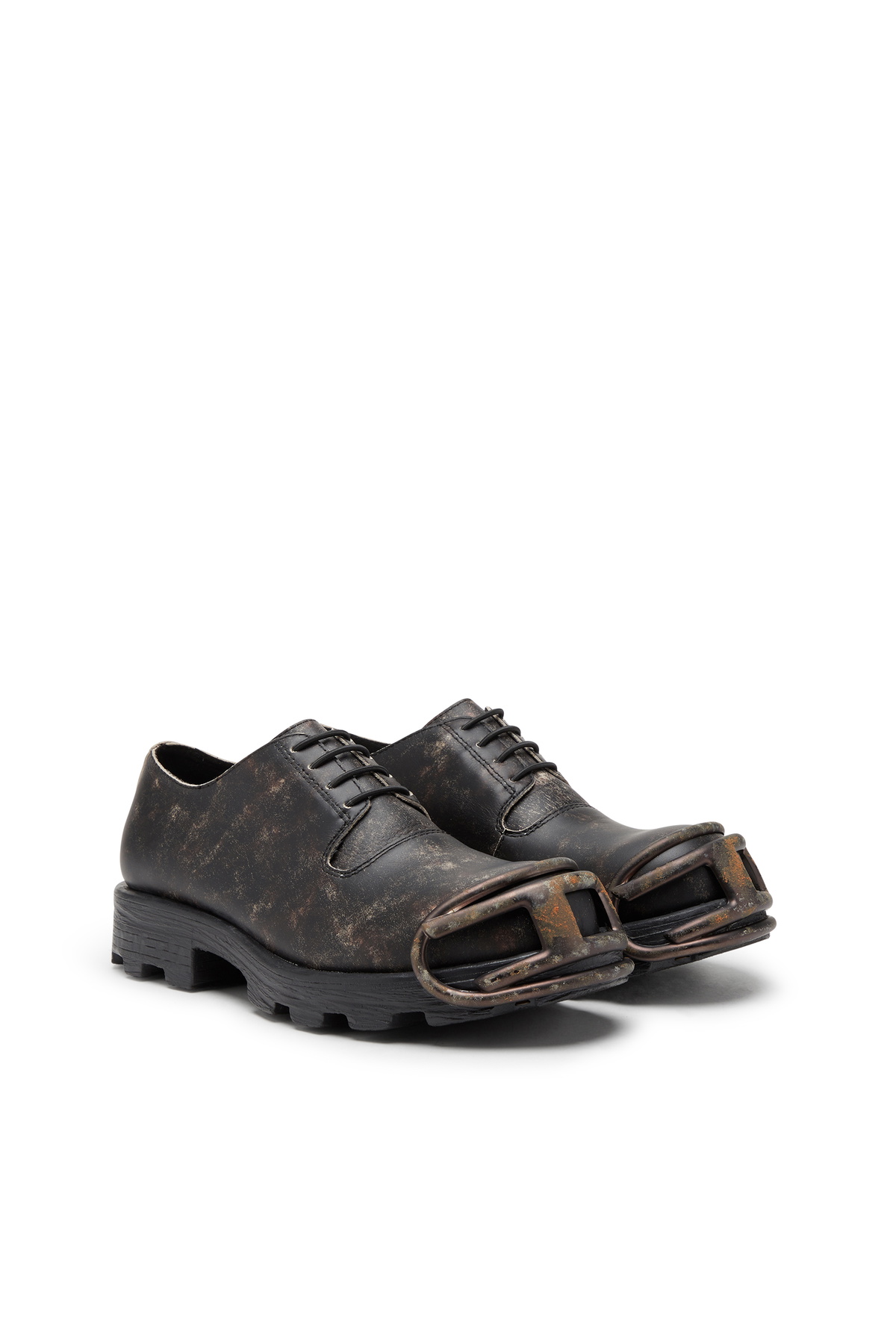 Diesel D-Hammer-Derby shoes in treated leather - Lace Ups