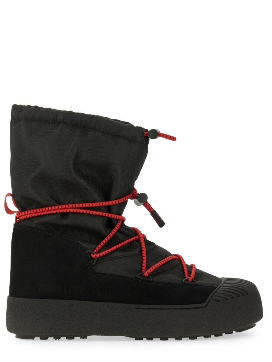 ショートブーツ・ブーティ MOON BOOT Black nylon Park Soft ankle boots (2470010 N001) PARK BLACK SNEAKER BOOTS | Moon Boot®