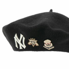 New Era New York Yankees Pin Wool Beret in Black 