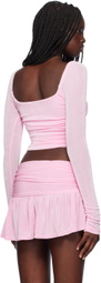 GUIZIO Pink Crisia Long Sleeve T-Shirt