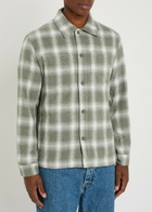 Raith Vienna Plaid Brushed Wool-blend Overshirt Sage