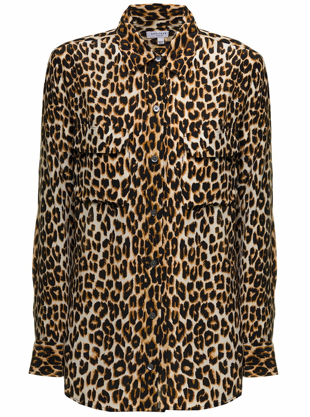 Photo: Equipment Womans Animalier Silk Shirt