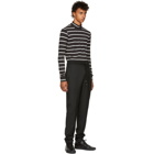 3.1 Phillip Lim Brown Multi Striped Fitted Turtleneck