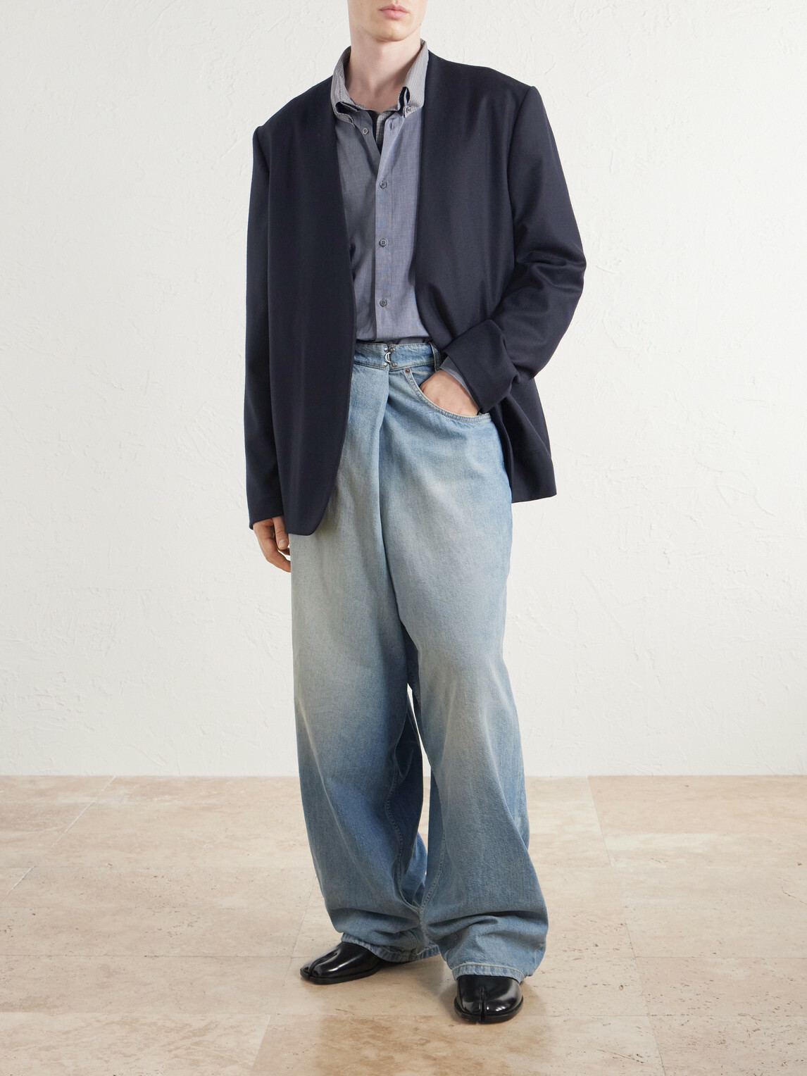 Maison Margiela - Wrap Wide-Leg Jeans - Blue