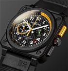Bell & Ross - Limited Edition BR 03-94 RS17 42mm Ceramic and Rubber Chronograph Watch - Black