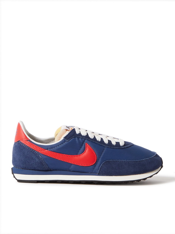 Photo: NIKE - Waffle 2 SP Leather and Suede-Trimmed Nylon Sneakers - Blue - US 6