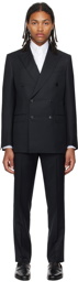 ZEGNA Black Peaked Lapel Suit