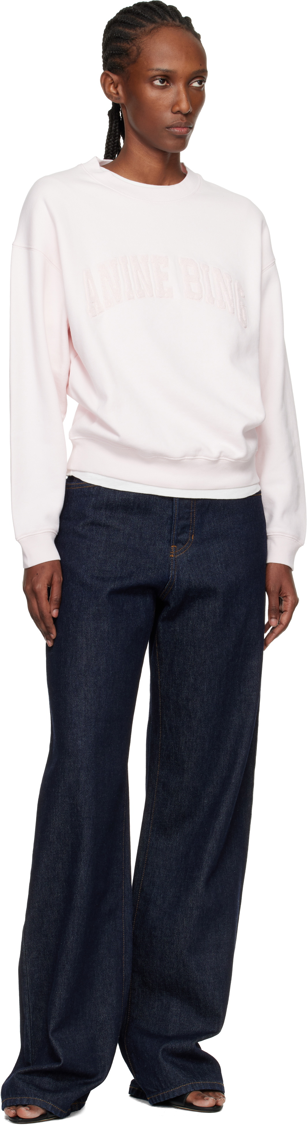 ANINE BING Pink Spencer 'Anine Bing' Sweatshirt