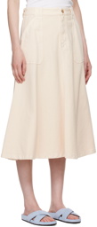 A.P.C. Off-White Laurie Denim Midi Skirt