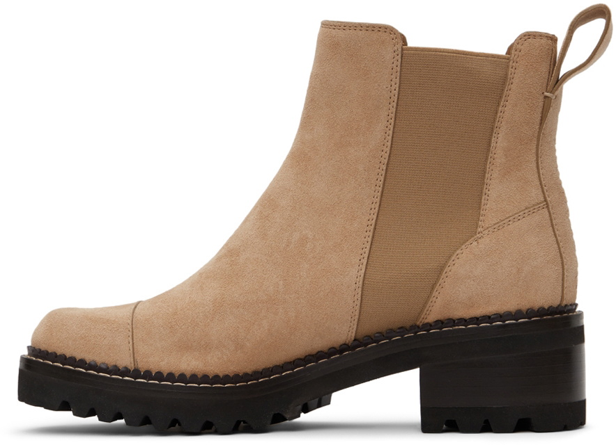 See by Chloé Beige Mallory Chelsea Boots