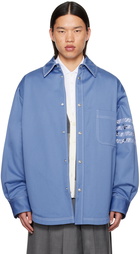 Thom Browne Blue 4-Bar Shirt