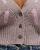 Misbhv M Argyle Knit Cardigan Pink Zippers & Cardigans