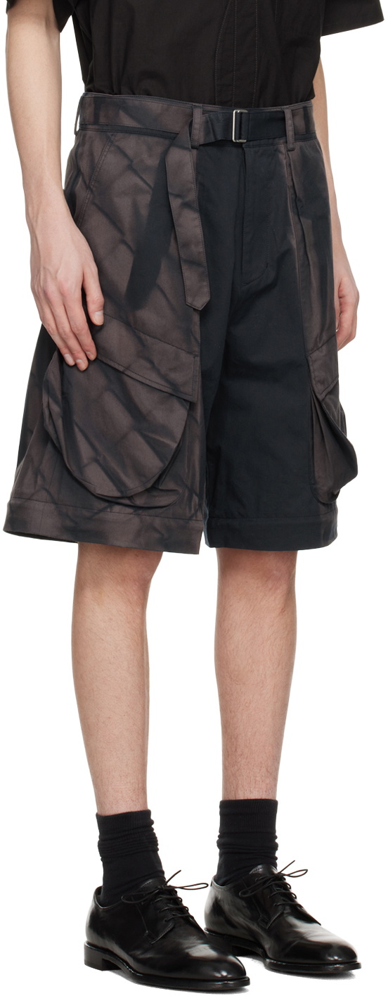 JiyongKim Navy Paneled Cargo Pants