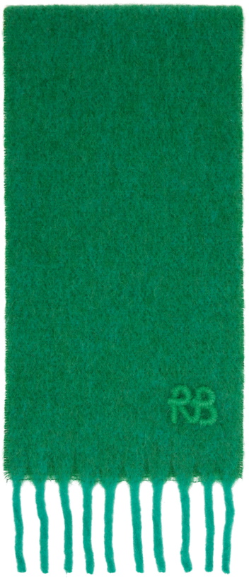 Photo: Ruslan Baginskiy Green Fringed Alpaca-Blend Mid Scarf
