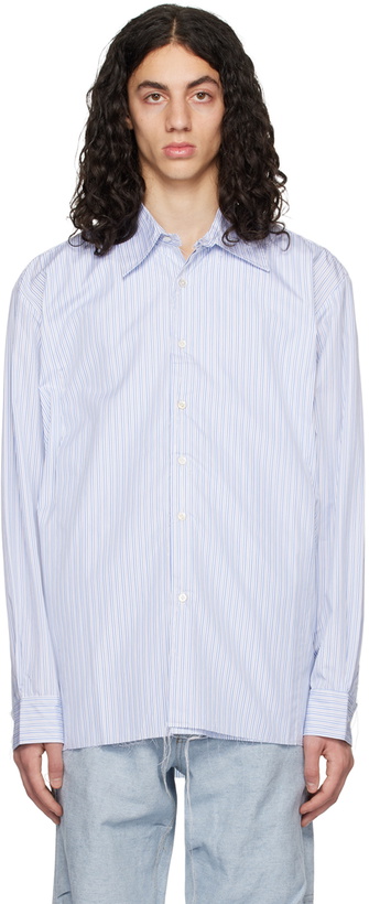 Photo: Camiel Fortgens White & Blue Pocket Shirt