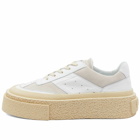 Maison Margiela Men's Oversized Sole Sneakers in White/Silver Birch