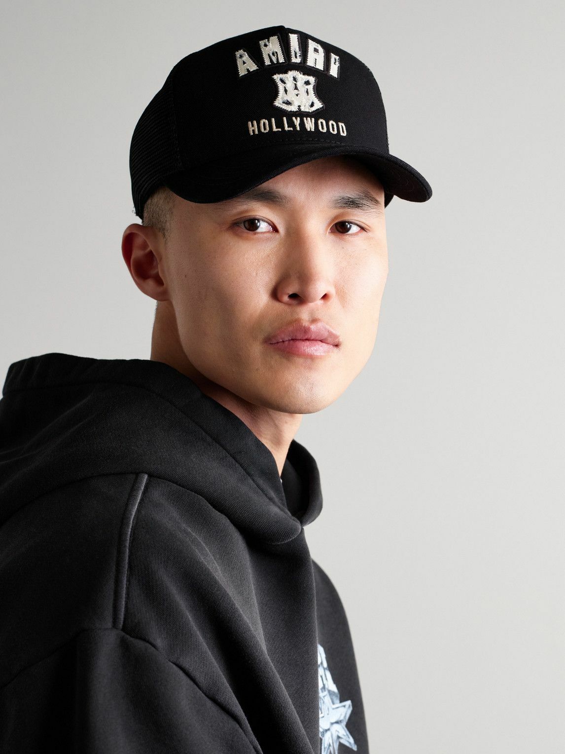 AMIRI - MA Hollywood Appliquéd Cotton-Twill and Mesh Baseball Cap
