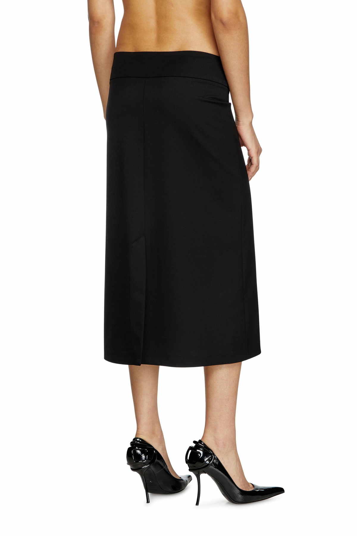 Diesel Multicolor Viscose Midi Skirt